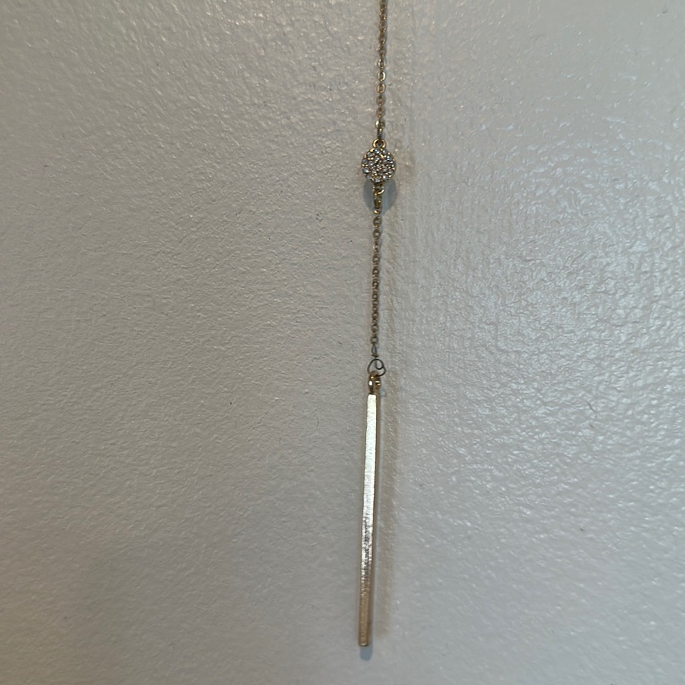 Express gold layered choker stone necklace - Picture 3 of 5